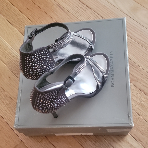 BCBGMaxAzria Black Stiletto Heels with Strappy Design - Picture 5 of 5